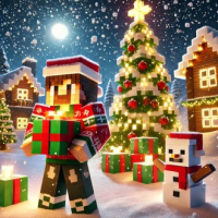 Minecraft Christmas Jigsaw: Festive Pixel Art Fun Logo — Free Browser Game on Fuxien